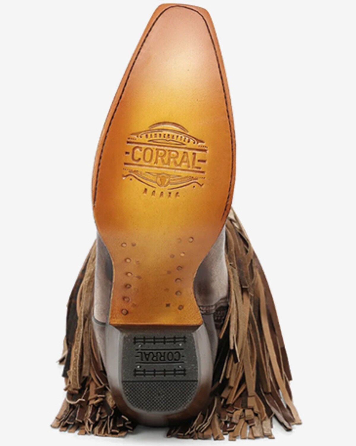Image #6 - Corral Women's Fringe Studded Western Boots - Snip Toe, Brown, hi-res