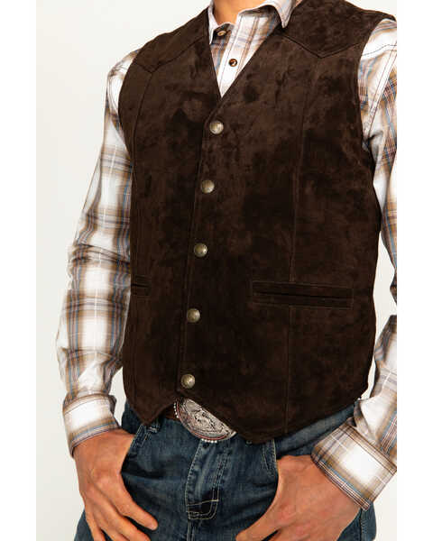 Image #2 - Cody James Men's Angus Suede Vest, Brown, hi-res