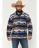Image #1 - Rock & Roll Denim Men's Boot Barn Exclusive Southwestern Print 1/4 Zip Pullover, Blue, hi-res