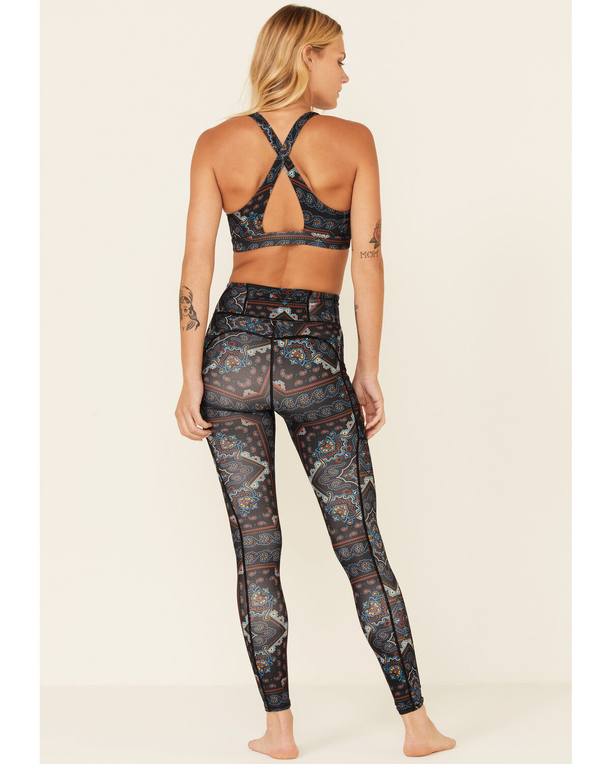 Image #2 - Shyanne Women's Medallion Print Riding Leggings, Navy, hi-res