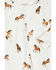 Image #2 - Angel Dear Infant Boys' Mini Horse Print Long Sleeve Snap Footie Onesie, White, hi-res