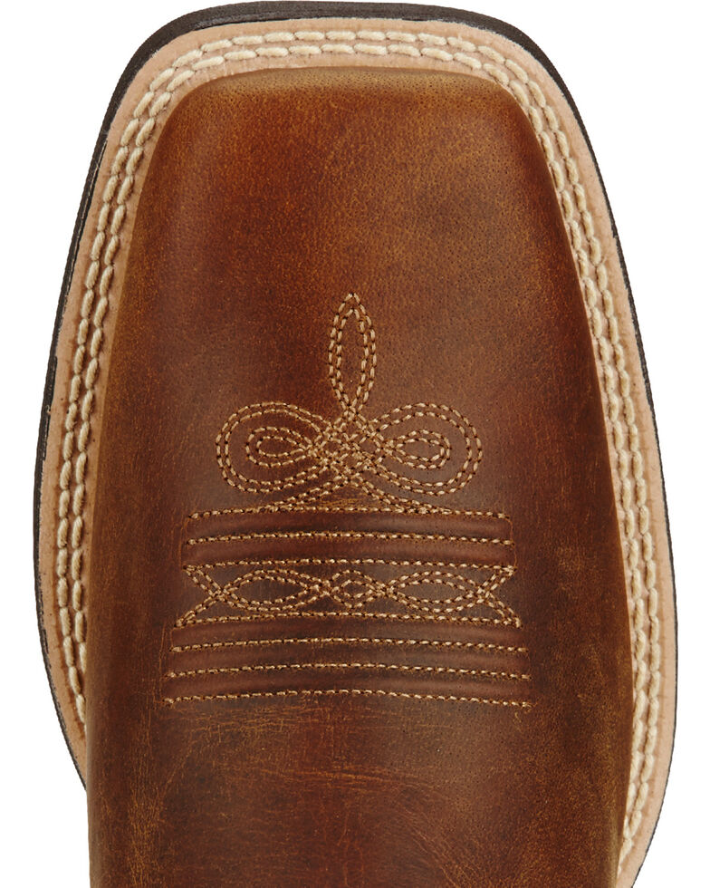 Ariat Women's Round Up Cowgirl Boots - Square Toe, Brown, hi-res