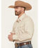 Image #2 - Roper Men's Solid Poplin Long Sleeve Snap Western Shirt, Tan, hi-res
