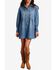 Image #1 - Stetson Women's Dark Wash Denim Long Sleeve Mini Shirt Dress, Dark Wash, hi-res