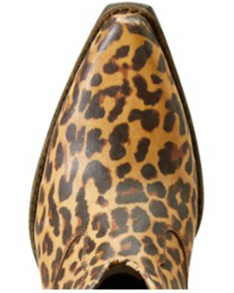 Image #4 - Ariat Women's Layla Distressed Leopard Print Booties - Snip Toe , Brown, hi-res