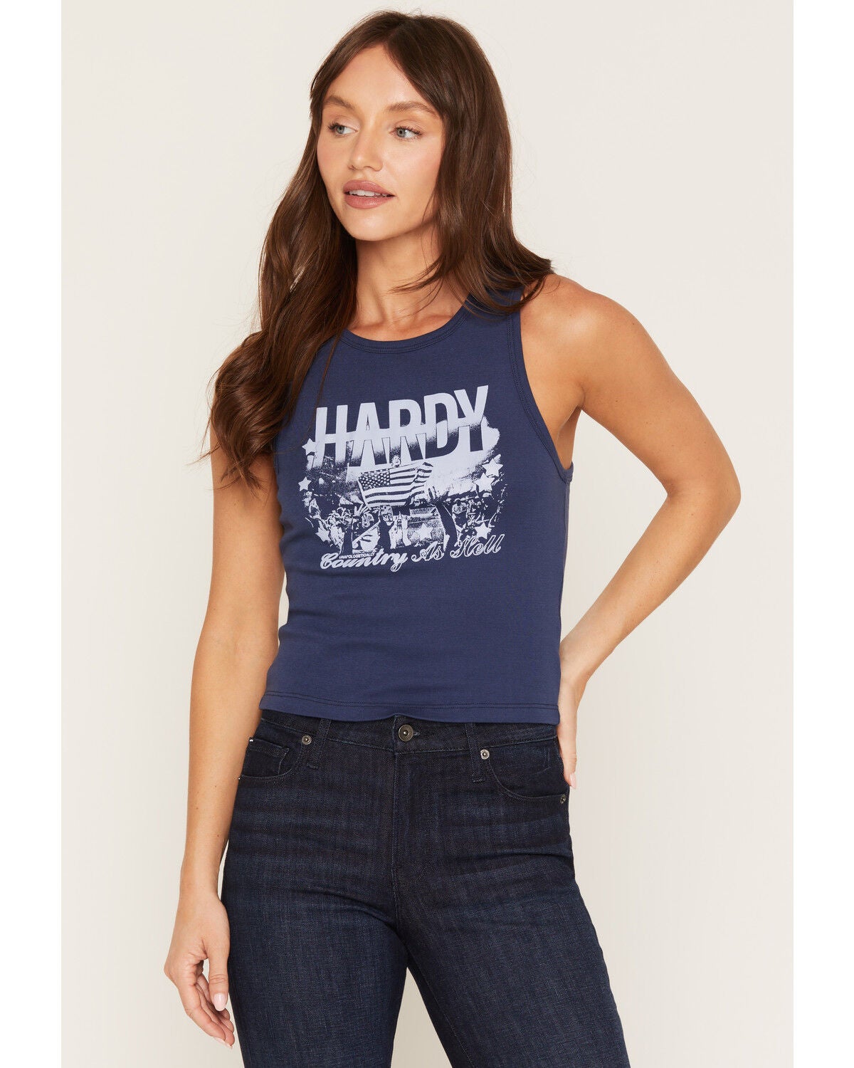 Bravado Women's HARDY Graphic Tank Top, Blue, hi-res