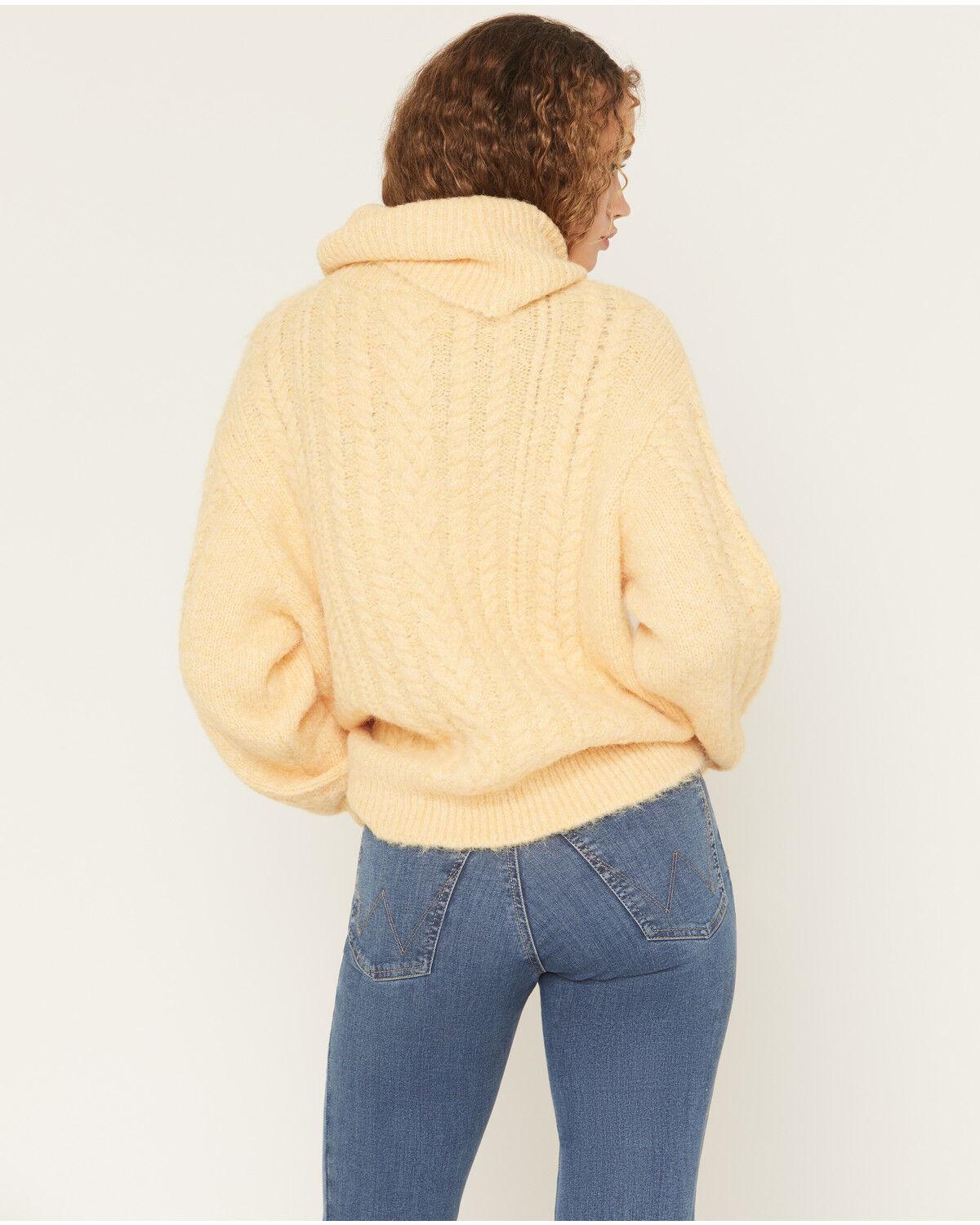 Image #4 - Shyanne Women's Sherry Oversized Turtleneck Sweater, Sand, hi-res