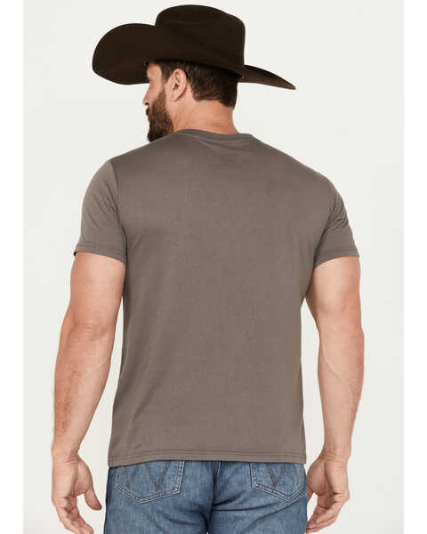 Rock & Roll Denim Men's Pow Pow Rodeo Short Sleeve Graphic T-Shirt, Grey, hi-res
