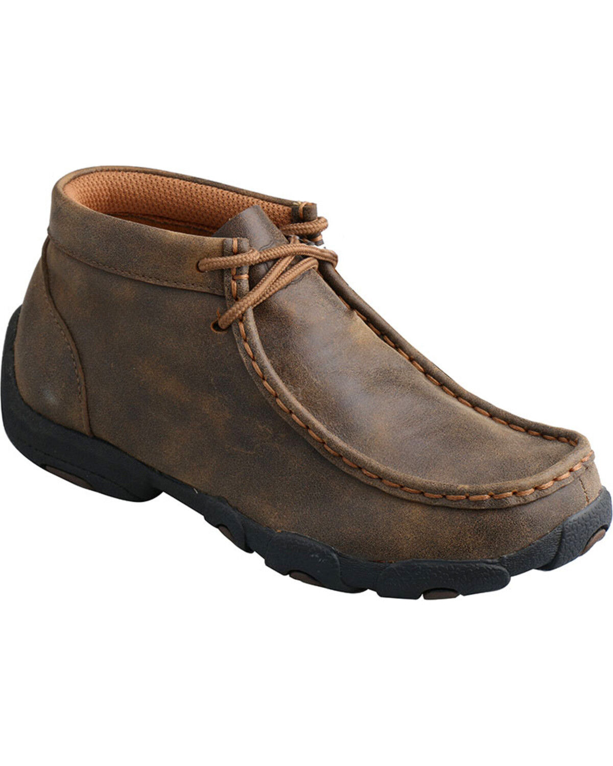 Image #1 - Twisted X Boys' Chukka Driving Mocs, Brown, hi-res