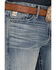 Cinch Men's Ian Medium Stonewash Performance Stretch Slim Bootcut Jeans , Indigo, hi-res