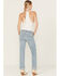 Image #3 - Ariat Women's Light Wash Low Rise Lucy Straight Jeans, Light Wash, hi-res