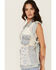 Image #2 - POL Women's Denim Lace Button-Down Vest, Light Wash, hi-res