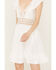 Image #3 - Angie Women's Crochet Front Dress, White, hi-res