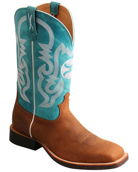 Hooey by Twisted X Men's Western Boots - Broad Square Toe, Brown, hi-res