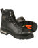 Image #1 - Milwaukee Leather Men's Lace-to-Toe Boots - Round Toe , Black, hi-res