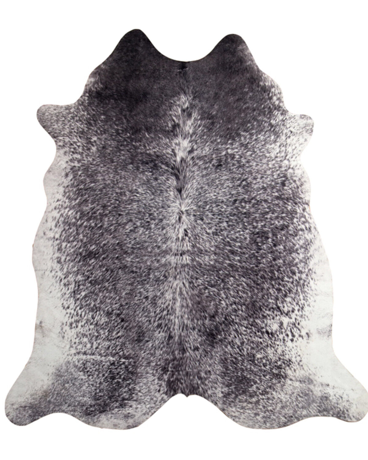 Image #1 - Carstens Home Faux Cowhide Black & White Brindle Rug, Black, hi-res