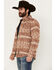 Image #2 - Wrangler Retro Men's Southwestern Print Long Sleeve Snap Western Shirt Jacket, Lt Brown, hi-res