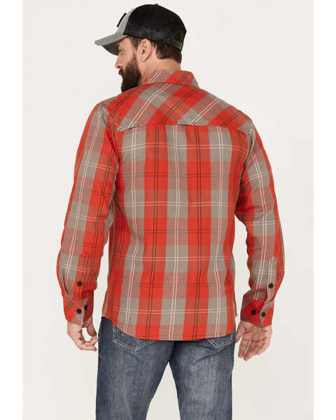 Image #4 - Resistol Men's Stratmoor Plaid Print Long Sleeve Button Down Western Shirt, Red, hi-res
