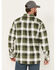 Image #4 - Hawx Men's FR Midweight Plaid Print Long Sleeve Button-Down Work Shirt - Big & Tall, Olive, hi-res