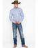 Image #7 - Cinch Men's Striped Print Tencel Long Sleeve Button-Down Western Shirt - Big & Tall, Royal Blue, hi-res