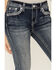 Image #4 - Grace in LA Women's Medium Wash Mid Rise Cross Embroidered Stretch Bootcut Jeans , Medium Wash, hi-res