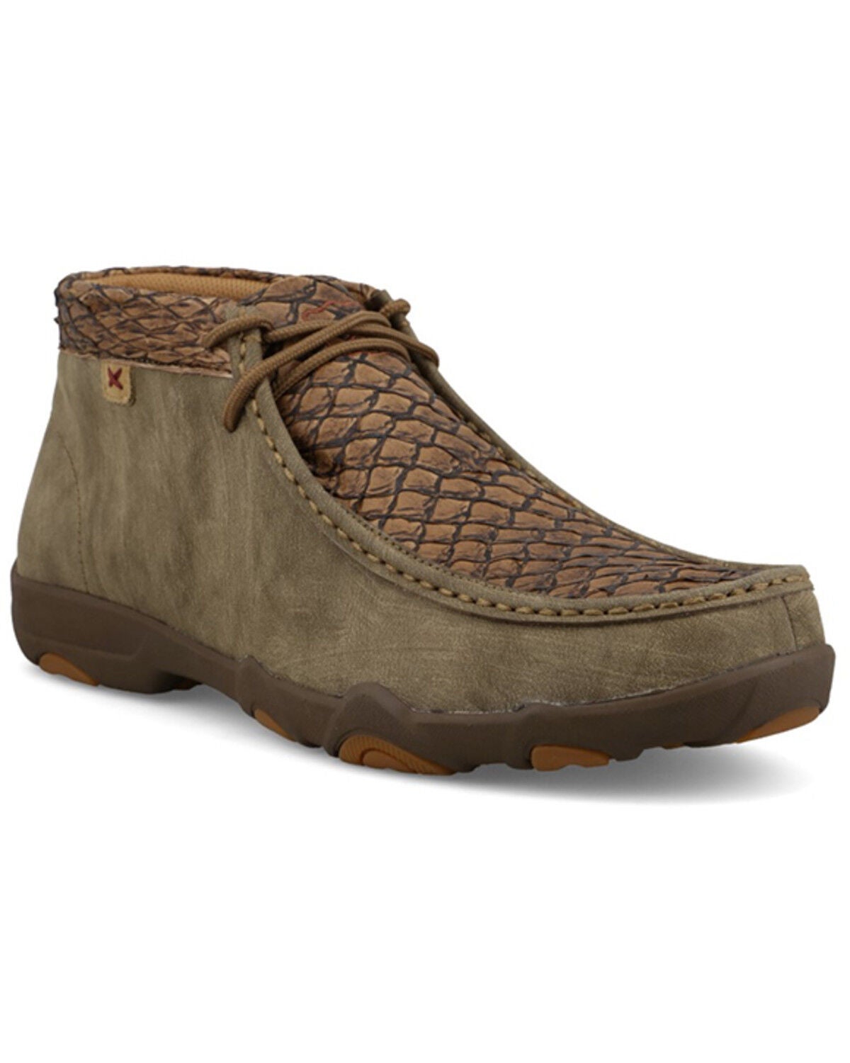 Image #1 - Twisted X Men's Exotic Seabass Chukka UltraLite X&trade; Driving Shoes - Moc Toe, Tan, hi-res