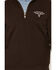 Image #3 - Wrangler Men's Solid Steer Head 1/4 Zip Pullover, Brown, hi-res