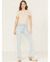 Image #1 - Wrangler X Lainey Wilson Women's Light Wash High Rise Boot Hugger Stretch Denim Jeans, Light Wash, hi-res
