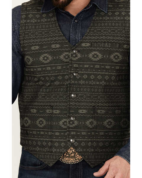 Image #3 - Moonshine Spirit Men's Regent Southwestern Print Vest , Charcoal, hi-res