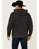 Image #4 - Hooey Men's Jimmy Speckled Henley Hooded Pullover, Black, hi-res