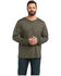 Image #1 - Ariat Men's Rebar Workman American Flag Graphic Work Shirt, Sage, hi-res