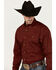 Image #2 - George Strait by Wrangler Men's Paisley Print Long Sleeve Button-Down Western Shirt, Red, hi-res