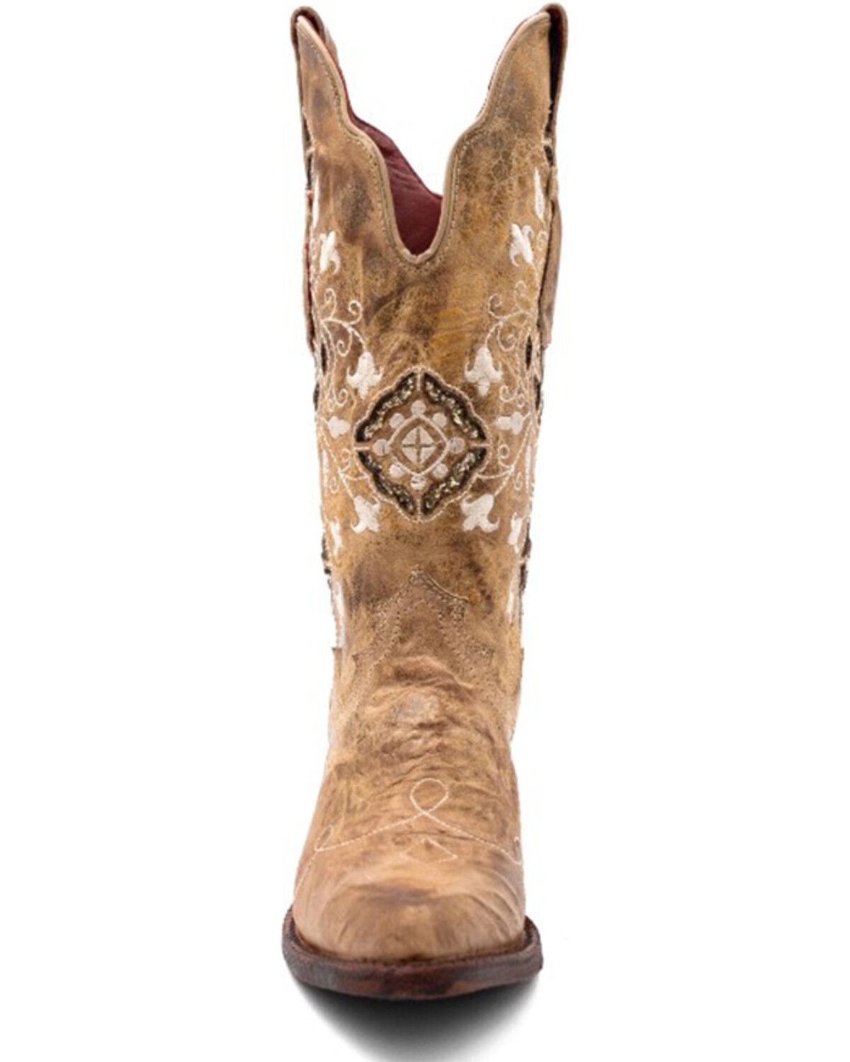 Image #4 - Ferrini Women's Empress Tall Western Boots - Round Toe, Brown, hi-res