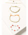 Image #1 - Shyanne Women's 5-Piece Flower Beaded Evil Eye Heart Bracelet Set, Gold, hi-res