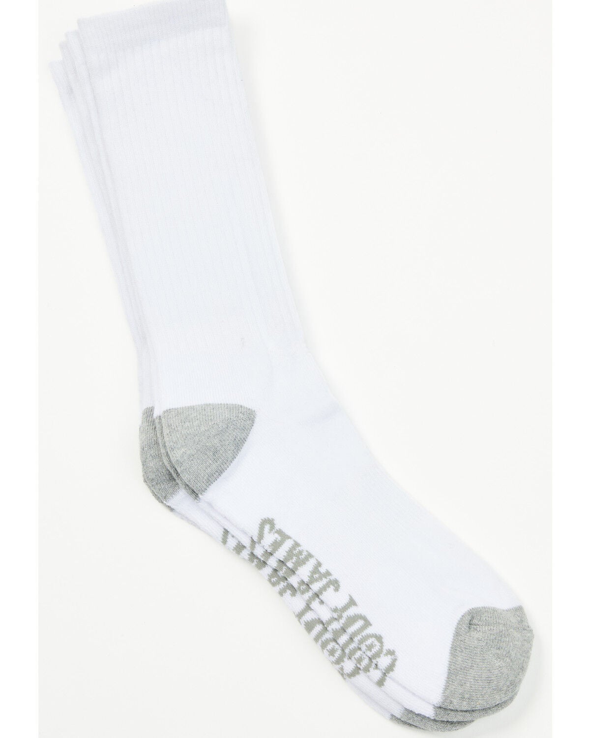 Cody James Men's White Crew Socks With Moisture Management, White, hi-res