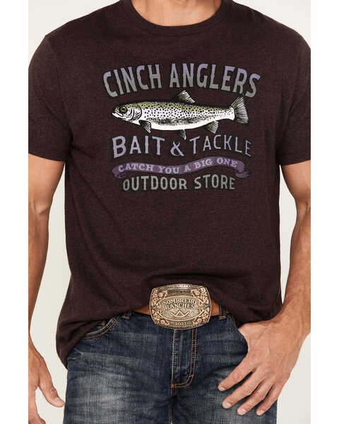 Image #3 - Cinch Men's Anglers Bait & Tackle Short Sleeve Graphic T-Shirt, Purple, hi-res