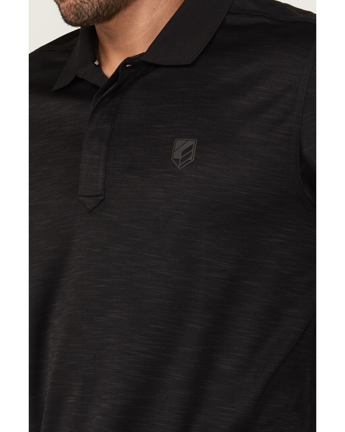Image #3 - RANK 45&reg; Men's Heeler Solid Short Sleeve Polo, Black, hi-res
