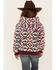 Image #4 - Shyanne Girls' Fuzzy Sherpa Southwestern Print Pullover, Ivory, hi-res