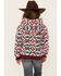 Image #4 - Shyanne Girls' Fuzzy Sherpa Southwestern Print Pullover , Ivory, hi-res