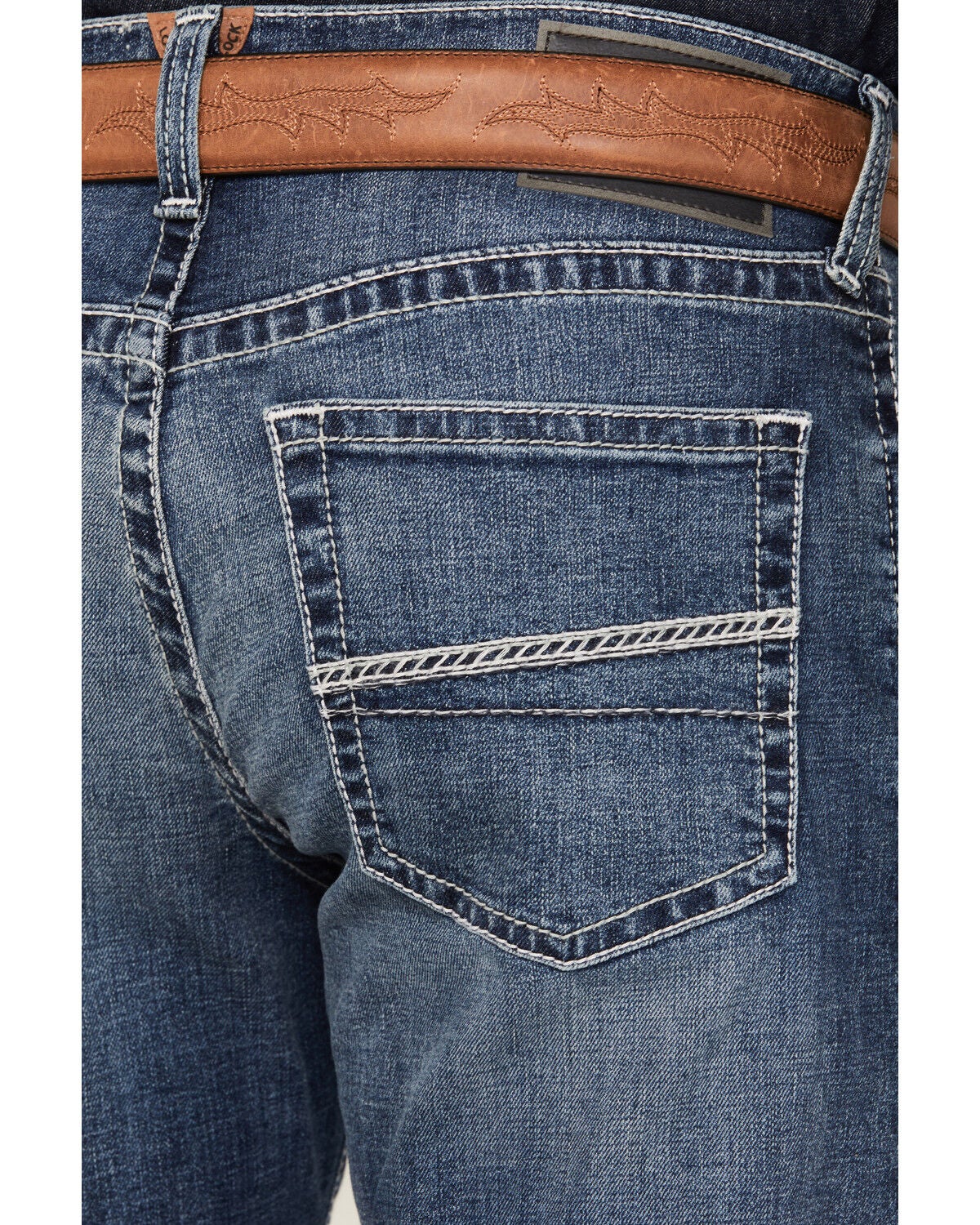 Image #4 - Ariat Men's M4 Relaxed Hugo Boot Cut Stretch Denim Jeans, Blue, hi-res