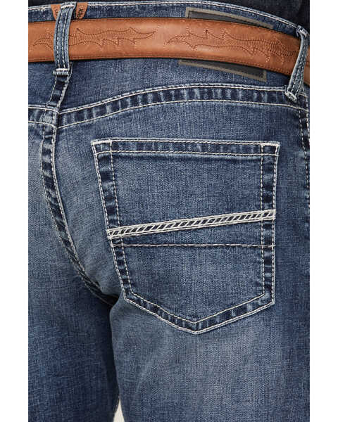 Image #4 - Ariat Men's M4 Relaxed Hugo Boot Cut Stretch Denim Jeans, Blue, hi-res