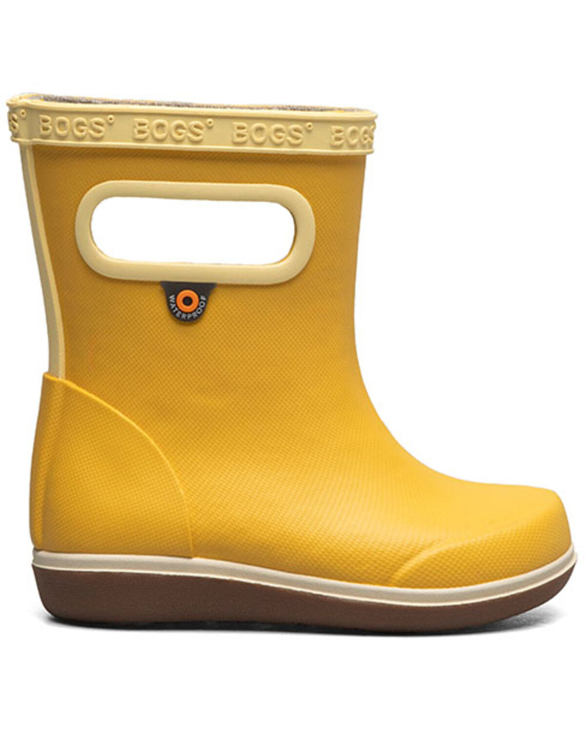 Image #2 - Bogs Boys' Skipper II Solid Rainboots, Mustard, hi-res