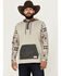 Image #1 - Hooey Men's Southwestern Color Block Hooded Sweatshirt , Cream, hi-res