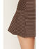Image #2 - Cleo + Wolf Women's Plaid Print Faux Belted Pleated Wrap Mini Skort, Brown, hi-res