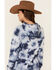 Hooey Women's Tie Die Logo Graphic Hoodie , Navy, hi-res