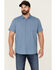 Image #1 - North River Men's Seersucker Short Sleeve Button Down Western Shirt , Blue, hi-res