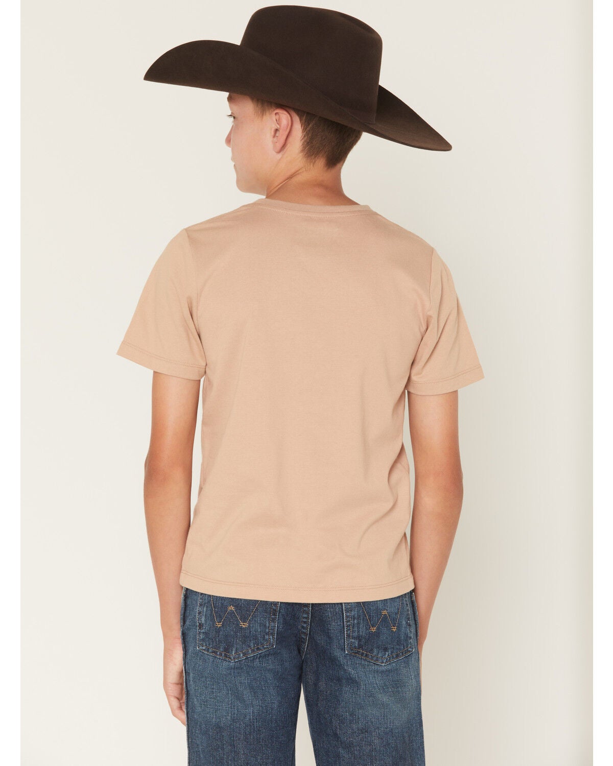 Image #4 - Sable Sky Boys' All American Cowboy Short Sleeve Graphic T-Shirt, Brown, hi-res