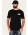 Image #1 - Howitzer Men's Patriot Defender Short Sleeve Graphic T-Shirt, Black, hi-res