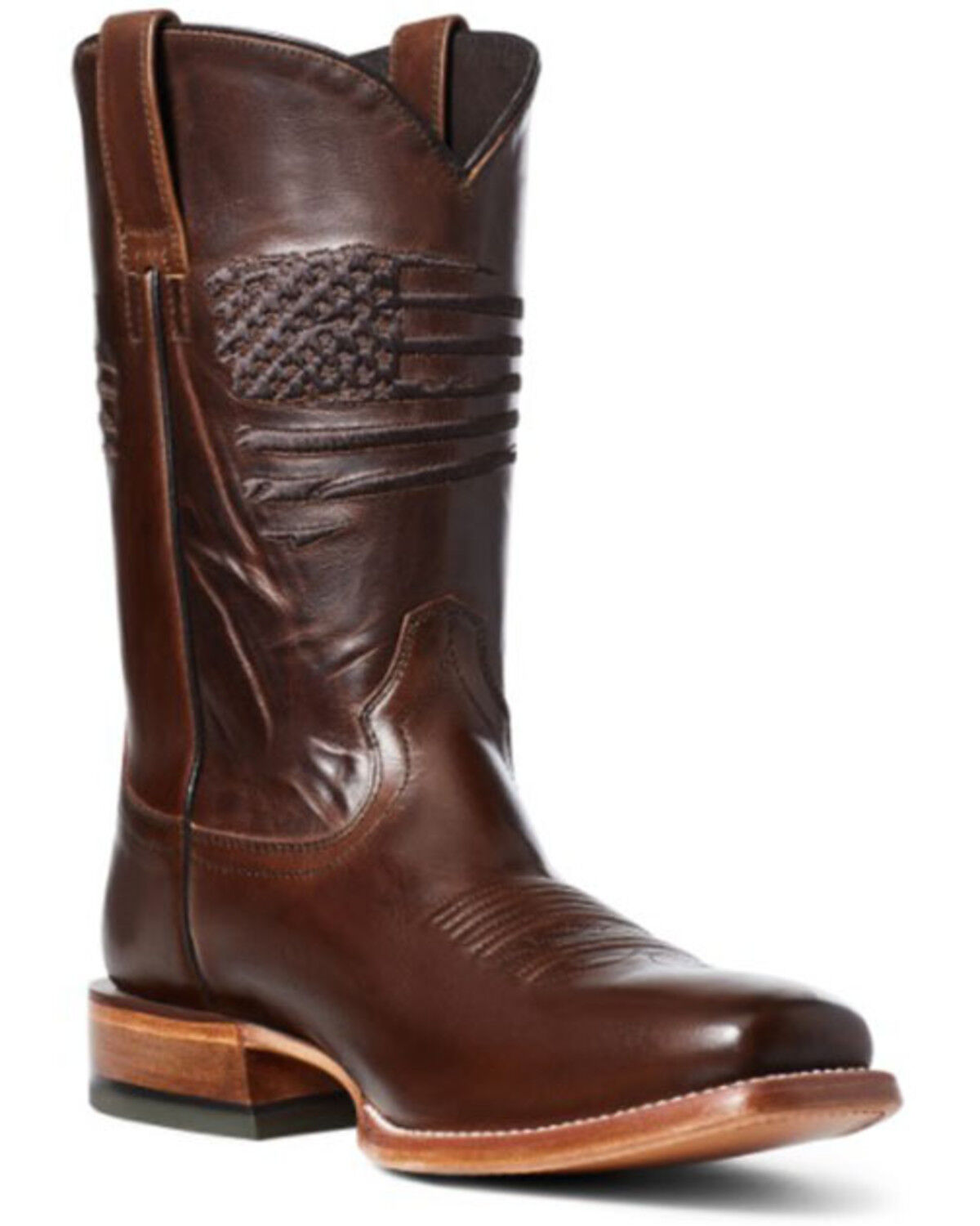 Image #1 - Ariat Men's Circuit Patriot Western Performance Boots - Square Toe, Brown, hi-res