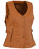 Image #1 - Milwaukee Leather Women's Saddle Tan Fringe Snap Front Vest, Medium Brown, hi-res